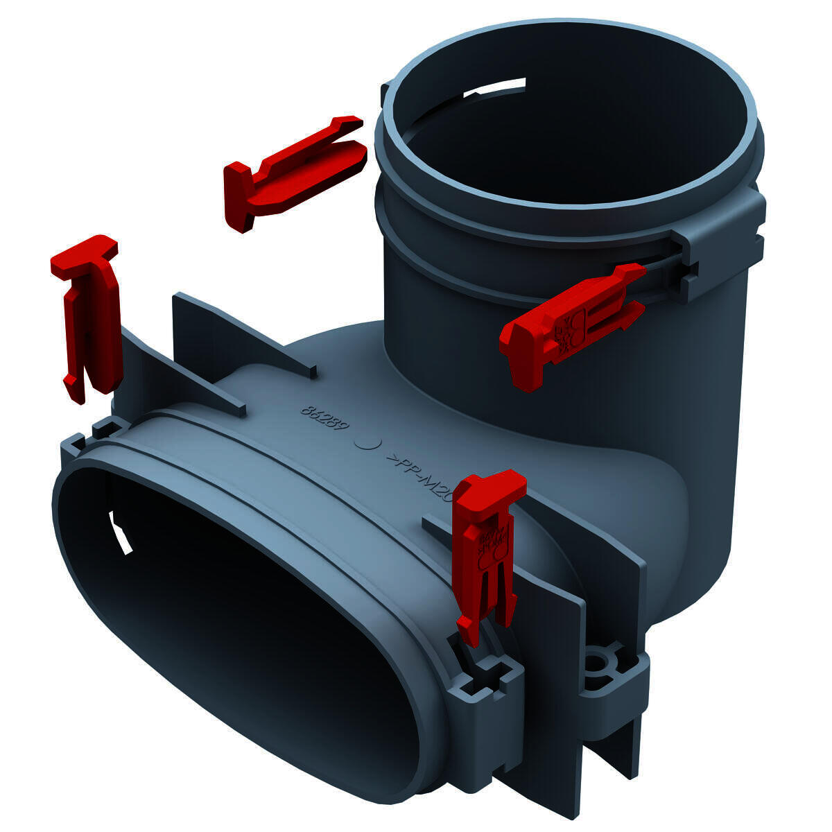 HELIOS Flexpipe Übergang Vertikal FRS-ÜV 51-75