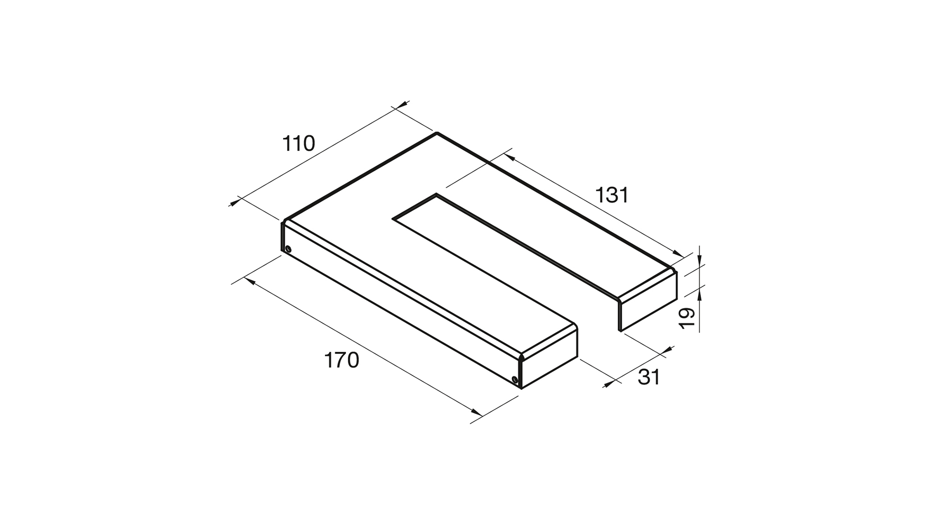 Zehnder Zubehör Abdeckkappe, U-förmig f. FMORV HD10 + HD45, Sonder-Lack