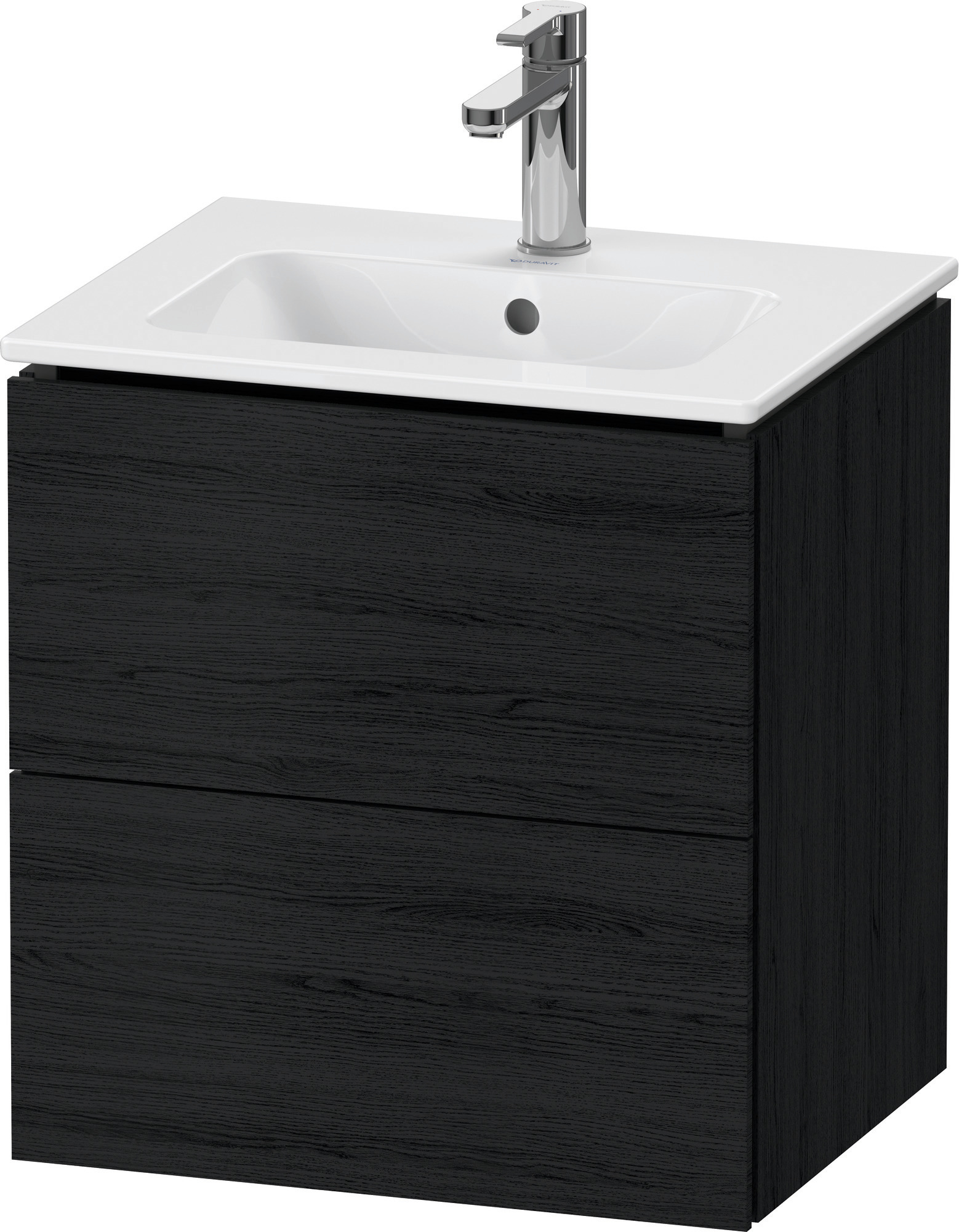 Duravit WTU L-Cube wandhängend, 2 Schubk. 500x520x421mm, Eiche Schwarz