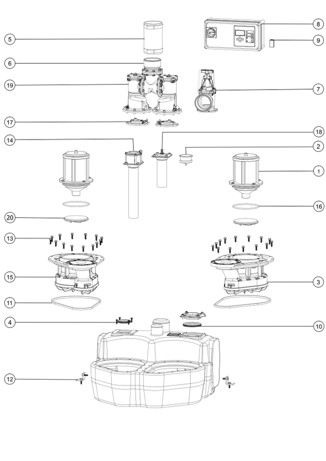 KESSEL-Hebeanlage Aqualift F Duo Comfort, SPF 1500-S3, Schieber