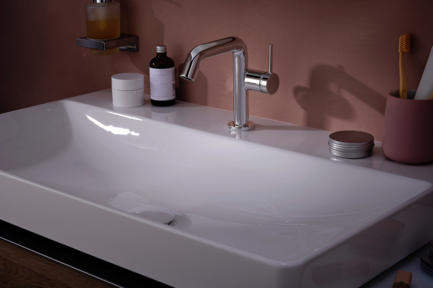 Hansgrohe WTM 110 Tecturis S Fine CoolStart mit Push-Open Ablaufgarnitur chrom