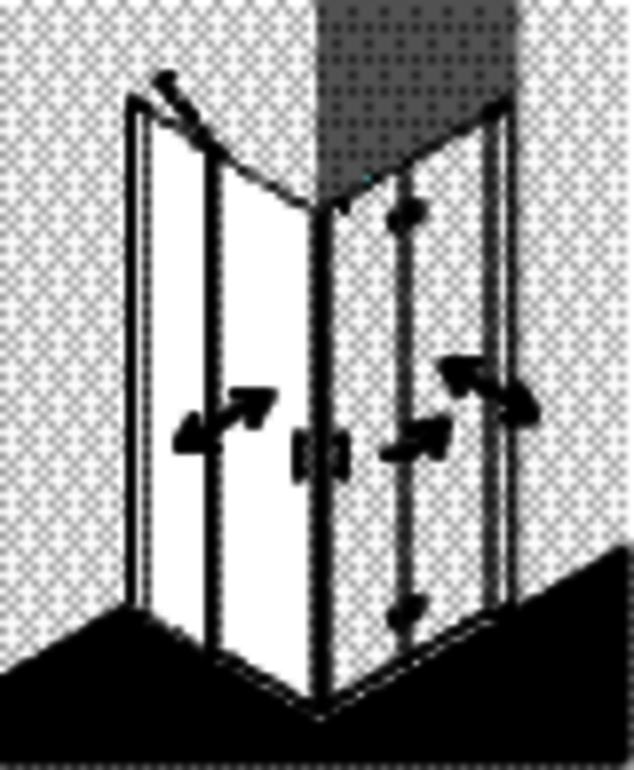 KR Kermi Eck-Halbt. li DIGA EPL 1200x 2000 BV: 1180-1200 SIHG ESG klar Clean