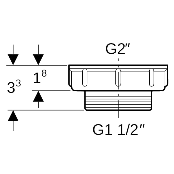 Geberit Reduktion G2 x G1 1/2
