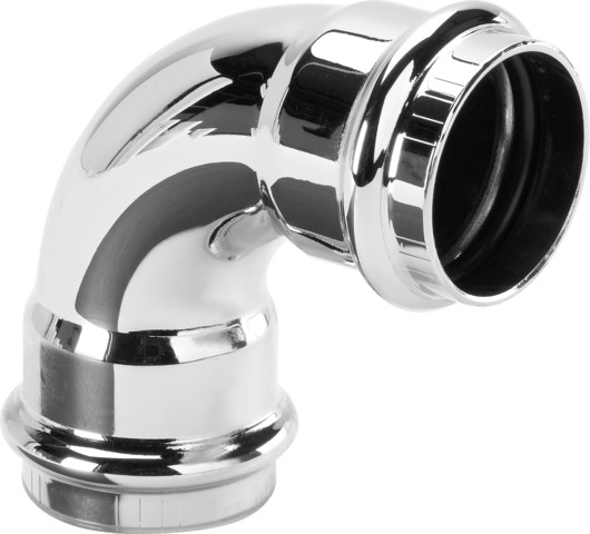 Viega Winkel 90 Grad 5696 in 32mm Kupfer verchromt