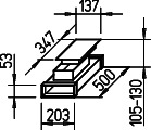 Helios FK-RZ 200 Kanal-Rev.-Zwischenst.,500x50x200 mm b