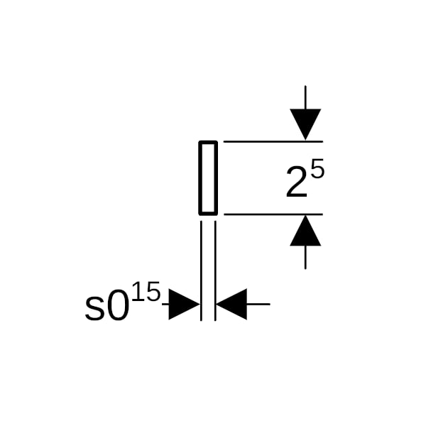 Geberit Kontaktschutzband PVC, B=2.5cm, s=0.15mm, L=10m