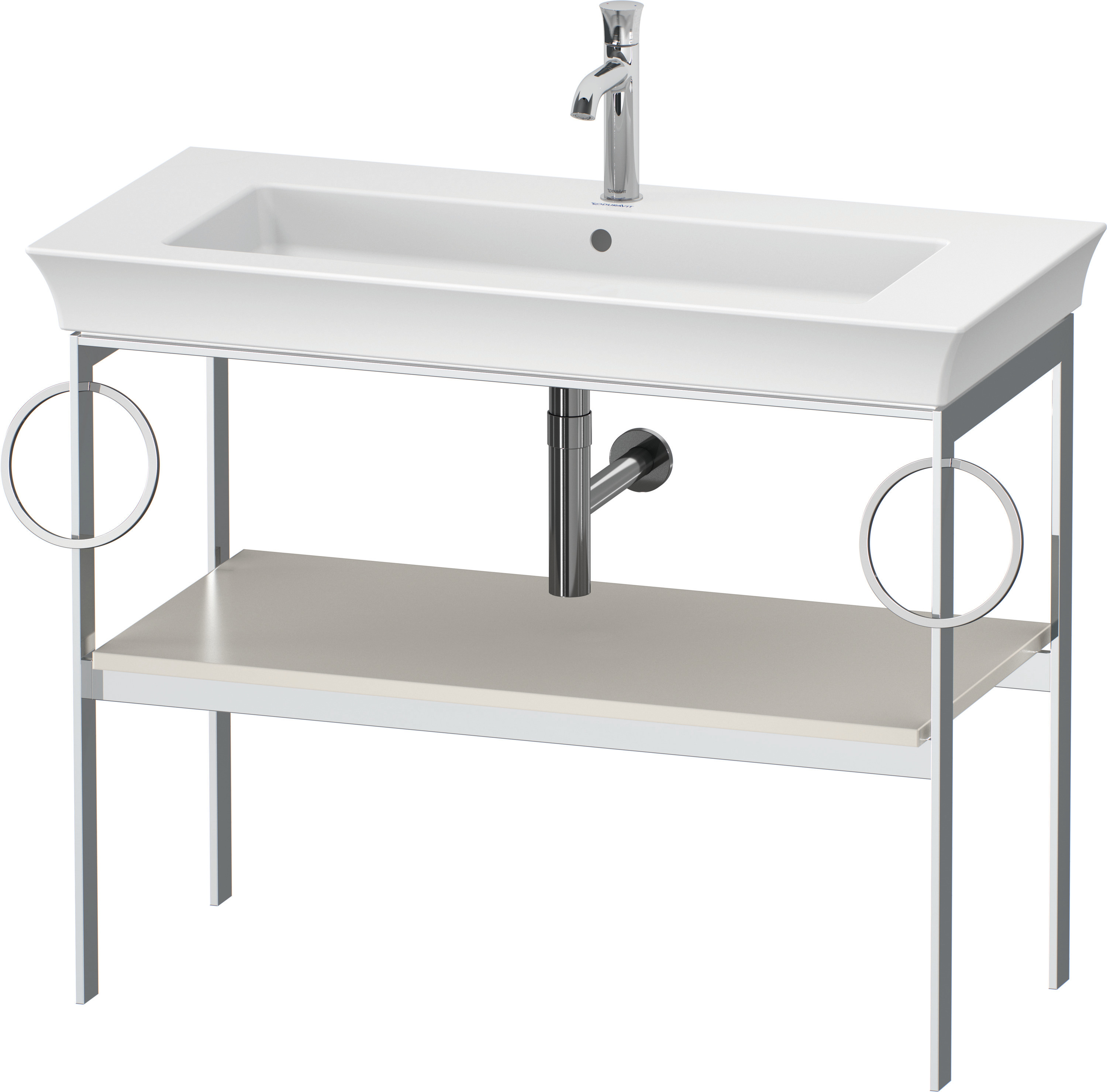 Duravit Metallkonsole bodenst. White Tulip 760x984x450,2 HH,Nordic Weiß Sdm.