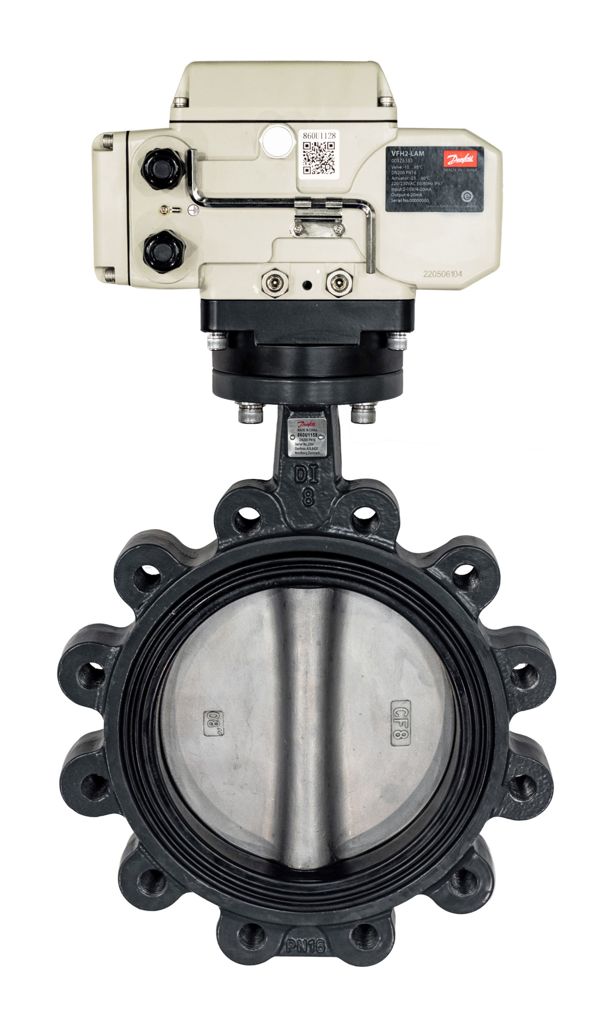 Danfoss VFH2-LAO DN150 Motor. Klappe Endflansch 230Vac on/off kvs=1348