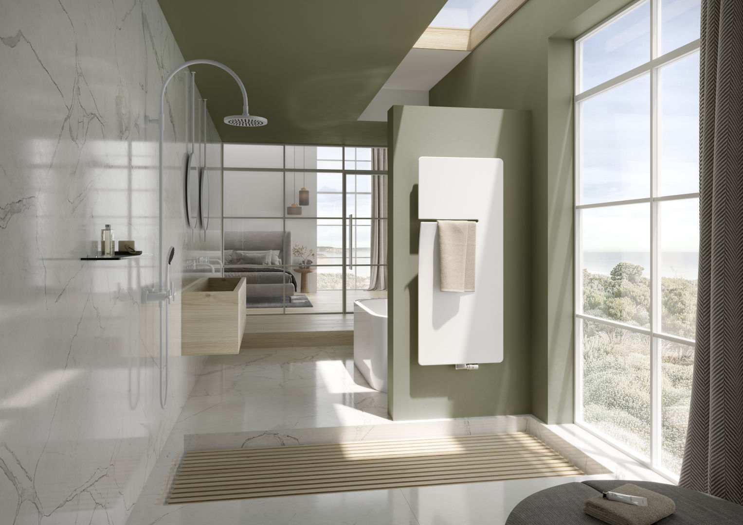 Kermi Ineo 1800mm x 600mm x 85 mm QN=931 W, onyx, Ausf. Links