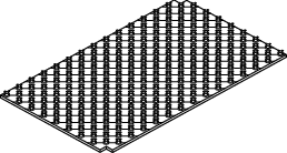 TECEfloor Noppenplatte 11/14-17 mm WLG 035, 60 kN/m2, 1 ST = 1,2 m2