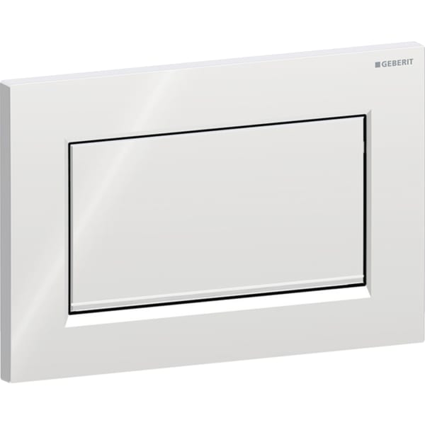 Geberit Sigma10 BetPl., eckig, Spül-Stopp-Sp. verschr., chrom glänzend/chrom gebürstet