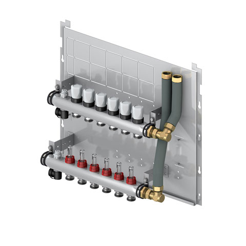 Flamco Logomatic G2 UFH-M 10MC FS FBHVerteiler 10Fach auf Grundplatte