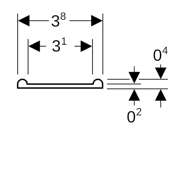 Geberit Einlegeband für Rohrschellen d40-160