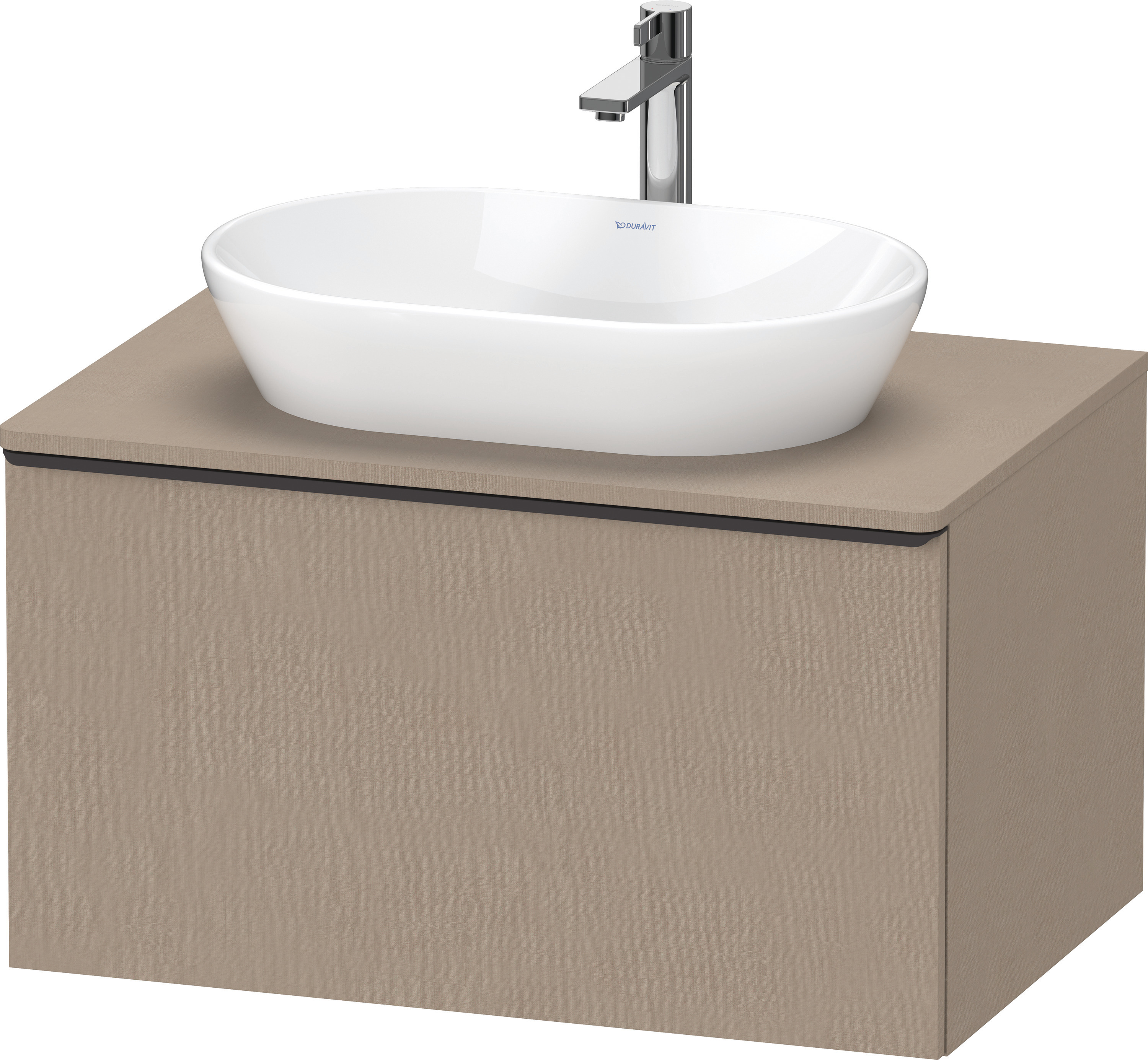 Duravit D-Neo,Kons-WTU,Ausz:1,Gr:Diam.Schwarz 800x550x459mm,Wdh, Leinen Matt, Dekor