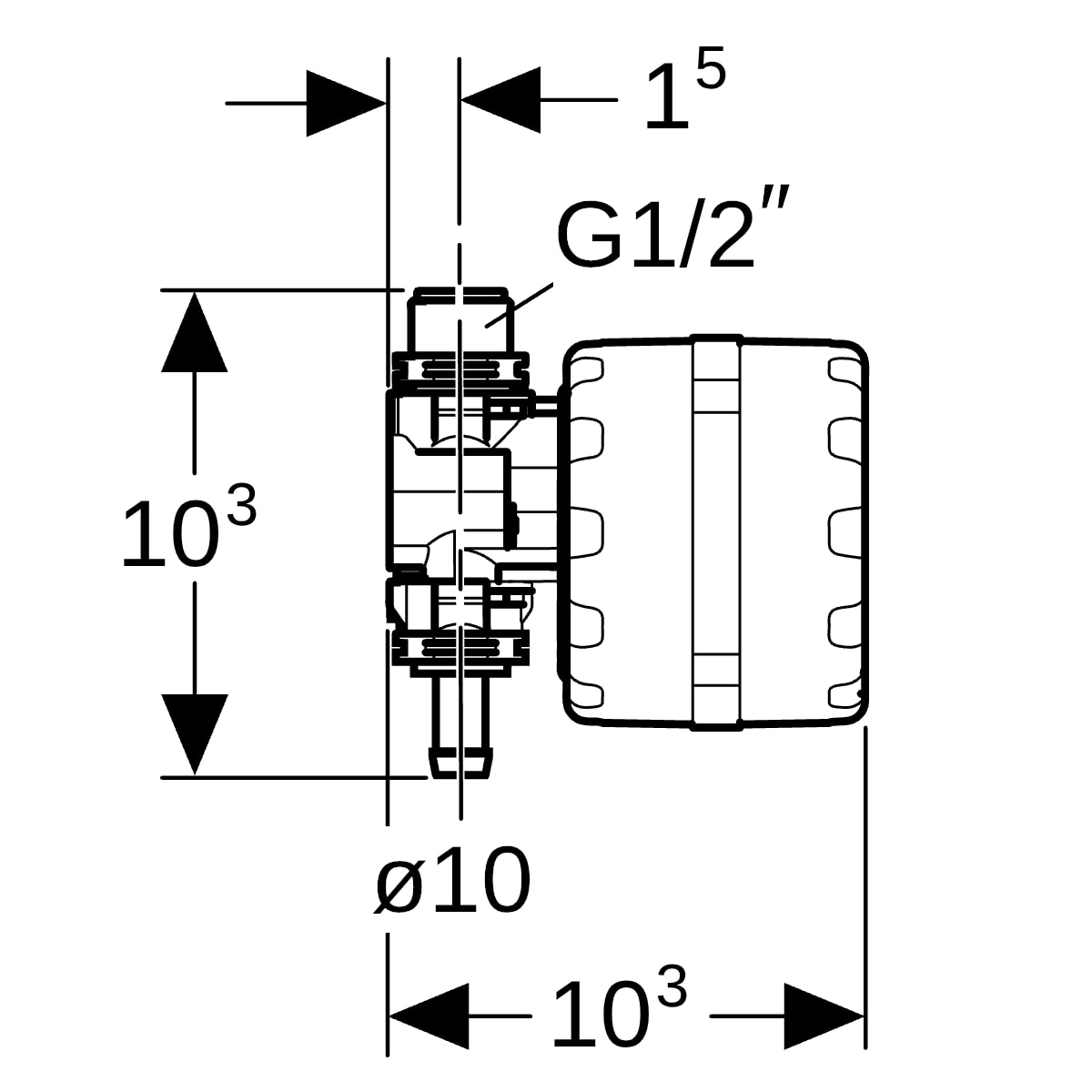 Geberit HS01 Hygienespülung, Steuereinheit d10