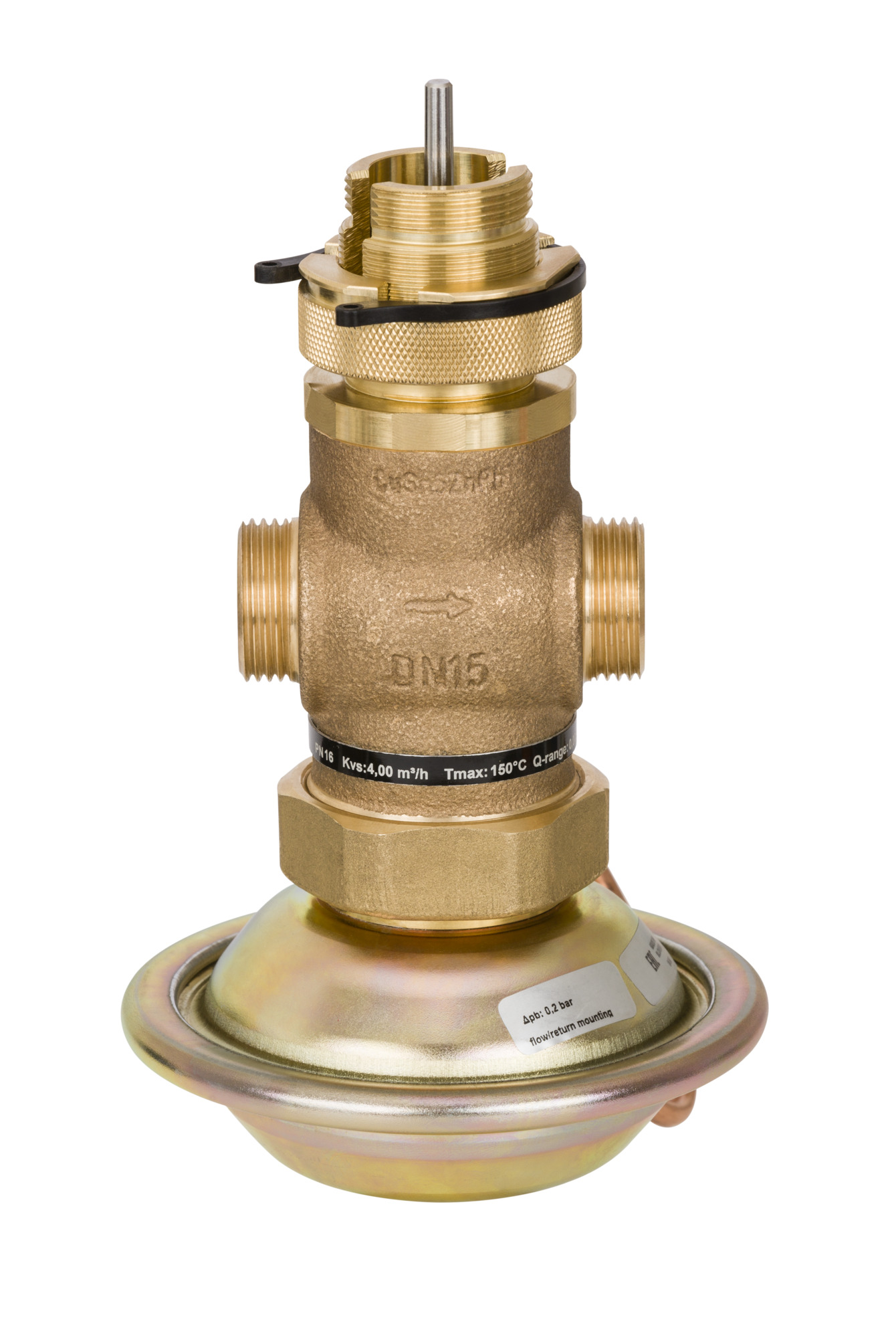 Danfoss Vol.-stromregl. mit Stellv. AVQM DN15, Kvs 1,6, PN16, RG5, G3/4 A