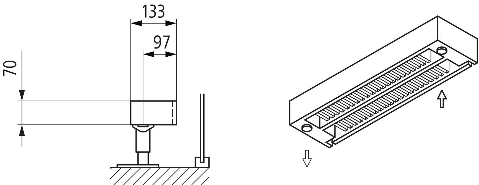 Kermi L-Kon S Typ22 BH210x133x600mm QN560,weiß,6 bar, m. Abd., AB Uni.,VE5,5