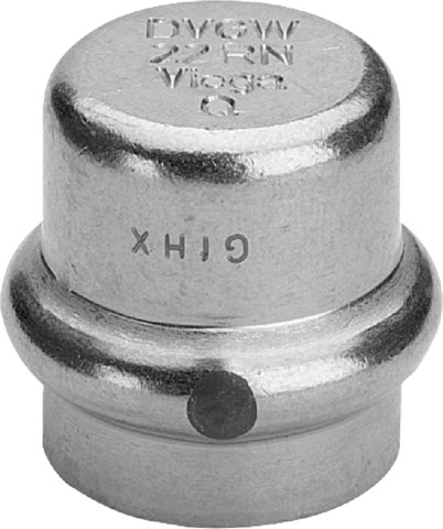 Viega Verschlusskappe mit SC Prestabo 1156 in 15mm Stahl verzinkt