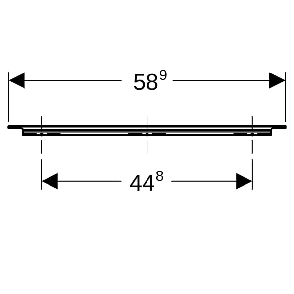 Geberit Griff, B:60cm sandgrau matt