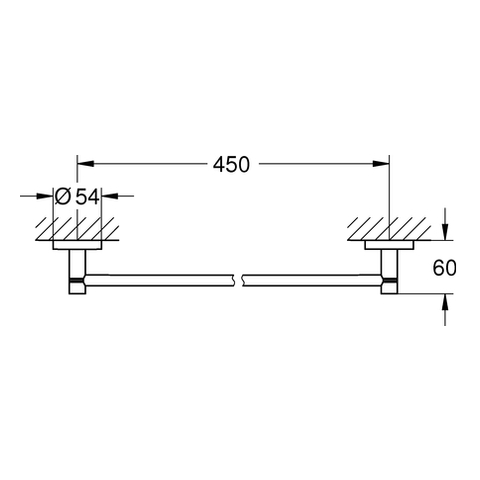 GROHE Badetuchhalter Essentials 40688_1 450mm Metall supersteel