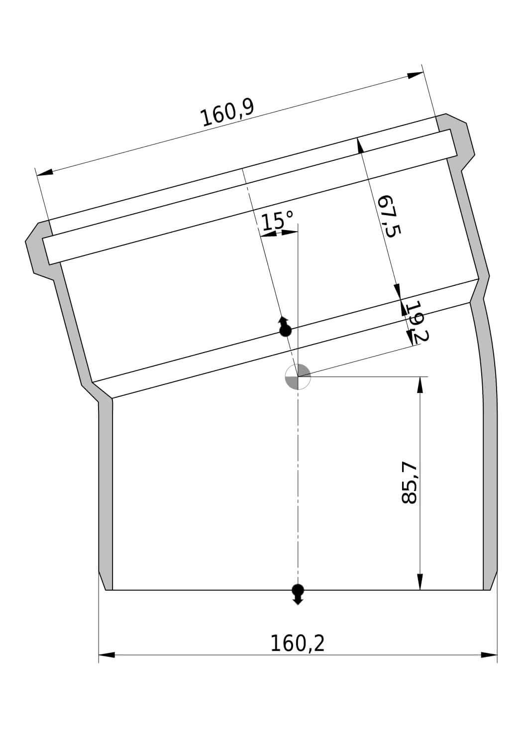 Wavin Bogen AS+ DN 150 15 Grad