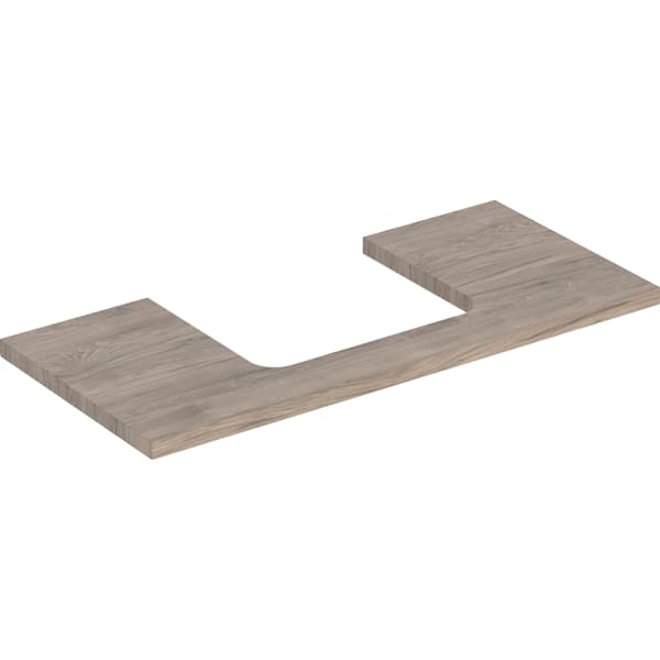 Geberit ONE WT-Platte, Ausschnitt mi. für AWT 105x3x47cm, Nussbaum hickory