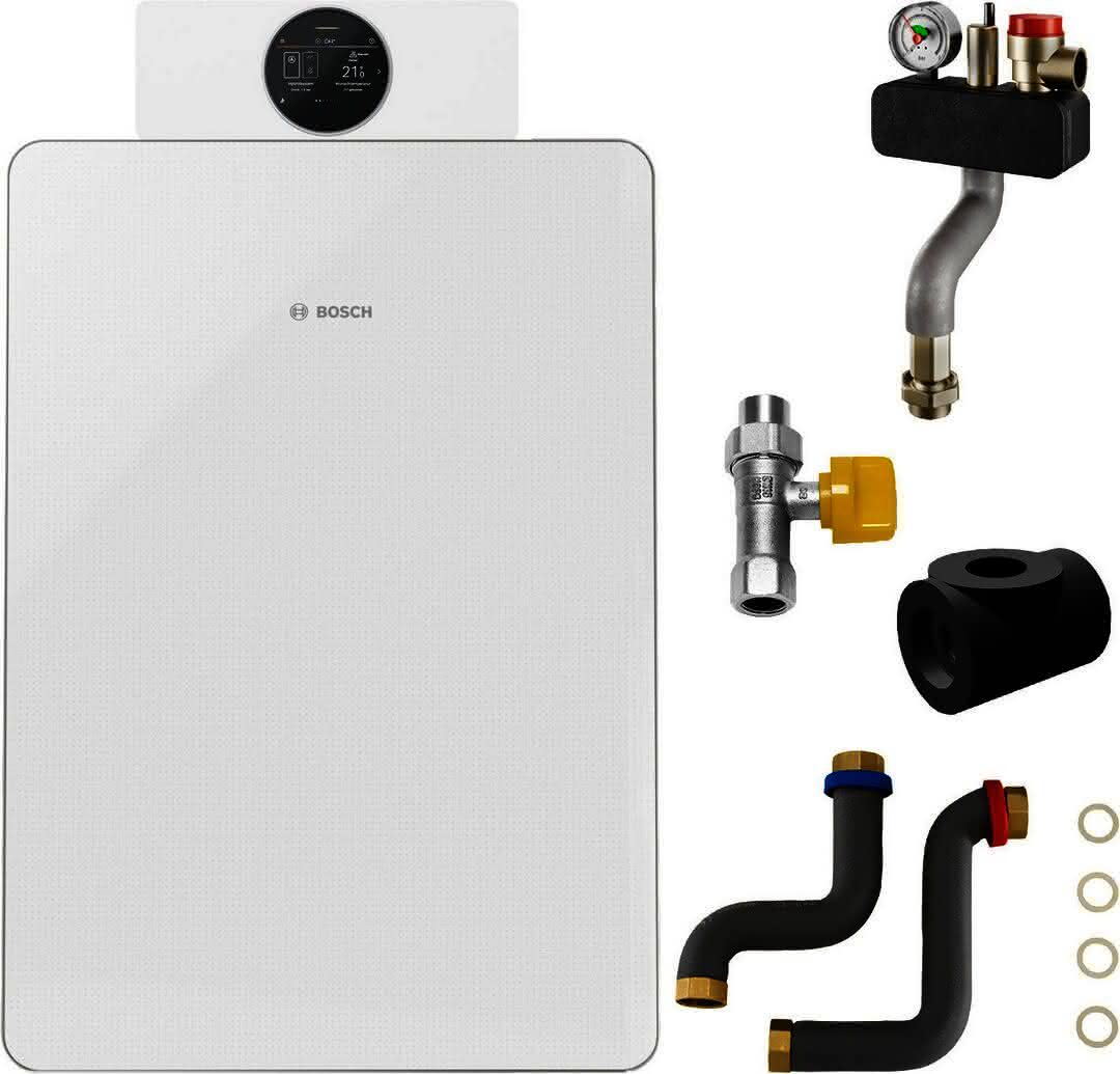 BOSCH Gas-Brennwert-Paket BOPA GC8F102 GC8800iF-22, BCS29, BSS 50, Gashahn 1/2"