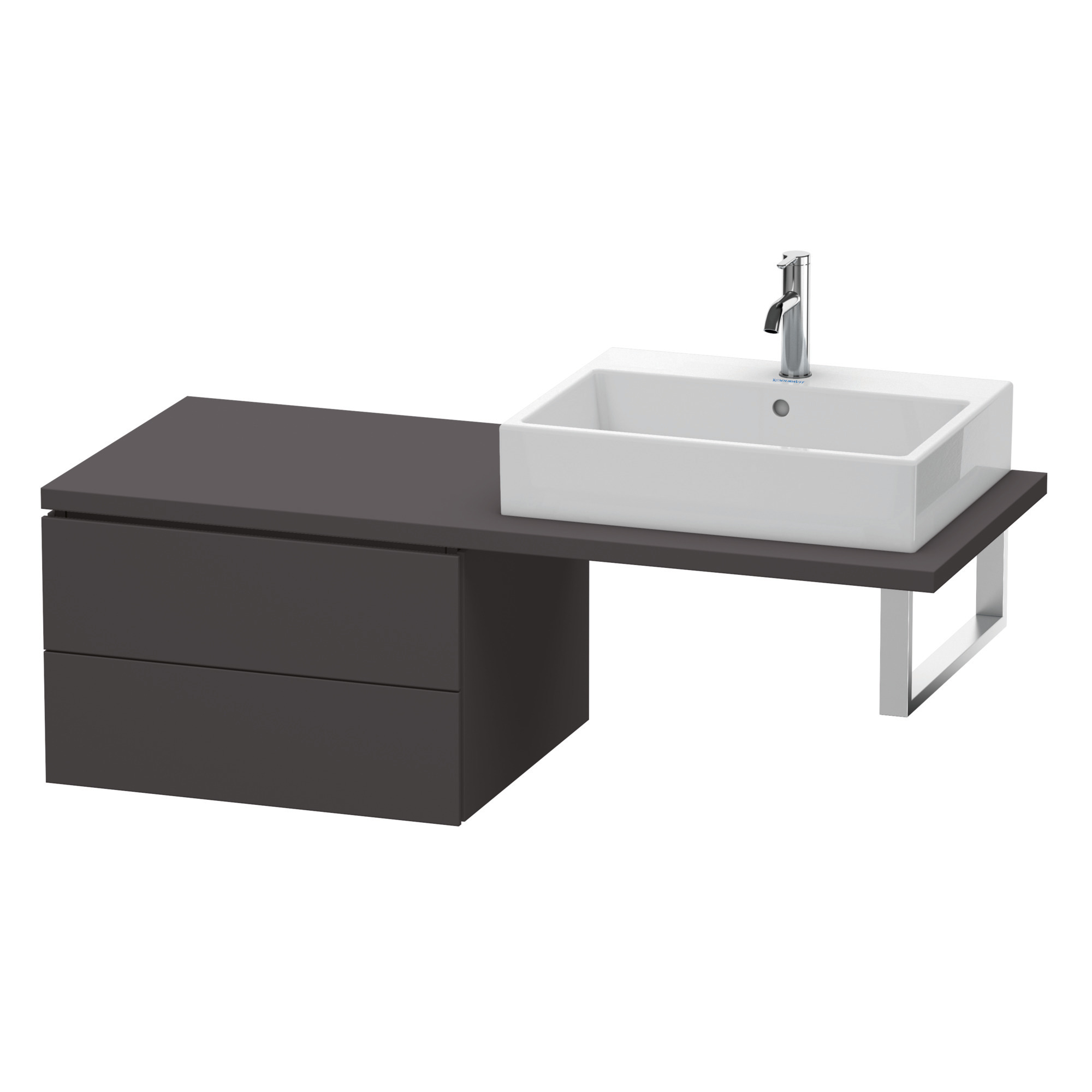 Duravit US für Konsole L-Cube 400x620x548mm 2 Schubkästen, Graphit Supermatt