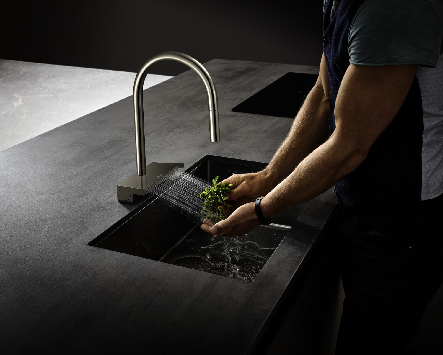 Hansgrohe Spültischmischer 170 Aquno Select M81 Ausziehbrause 3jet sBox edelstahl-optik