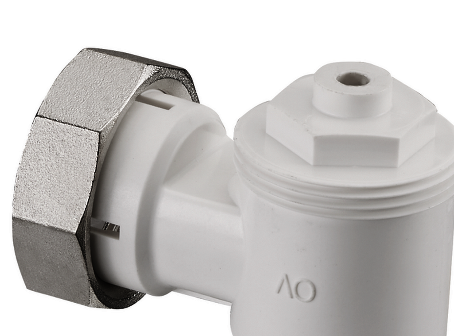 OVENTROP-Winkeladapter für Ventil-HK weiß, Gewindeanschluss M30x1,5 OVENTROP-Winkeladapter für Ventil-HK weiß, Gewindeanschluss M30x1,5