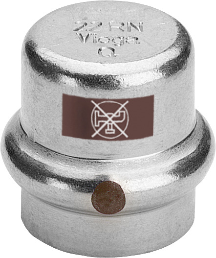 Viega Kappe mit SC Temponox 1756 in 22mm Stahl nichtrostend Viega Kappe mit SC Temponox 1756 in 22mm Stahl nichtrostend