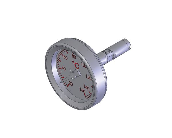 Flamco Thermometer zentrisch NG 40 Rot, 20-150 Grad C