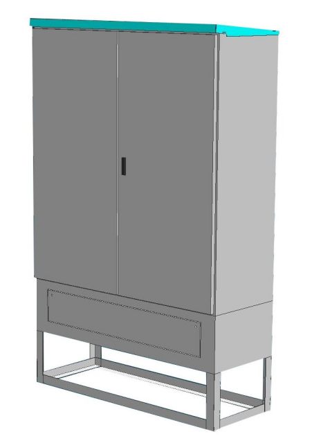 KSB Freiluftschrank inkl. Fuß BS 1200x800x300, mit zusätzl. Einbauraum