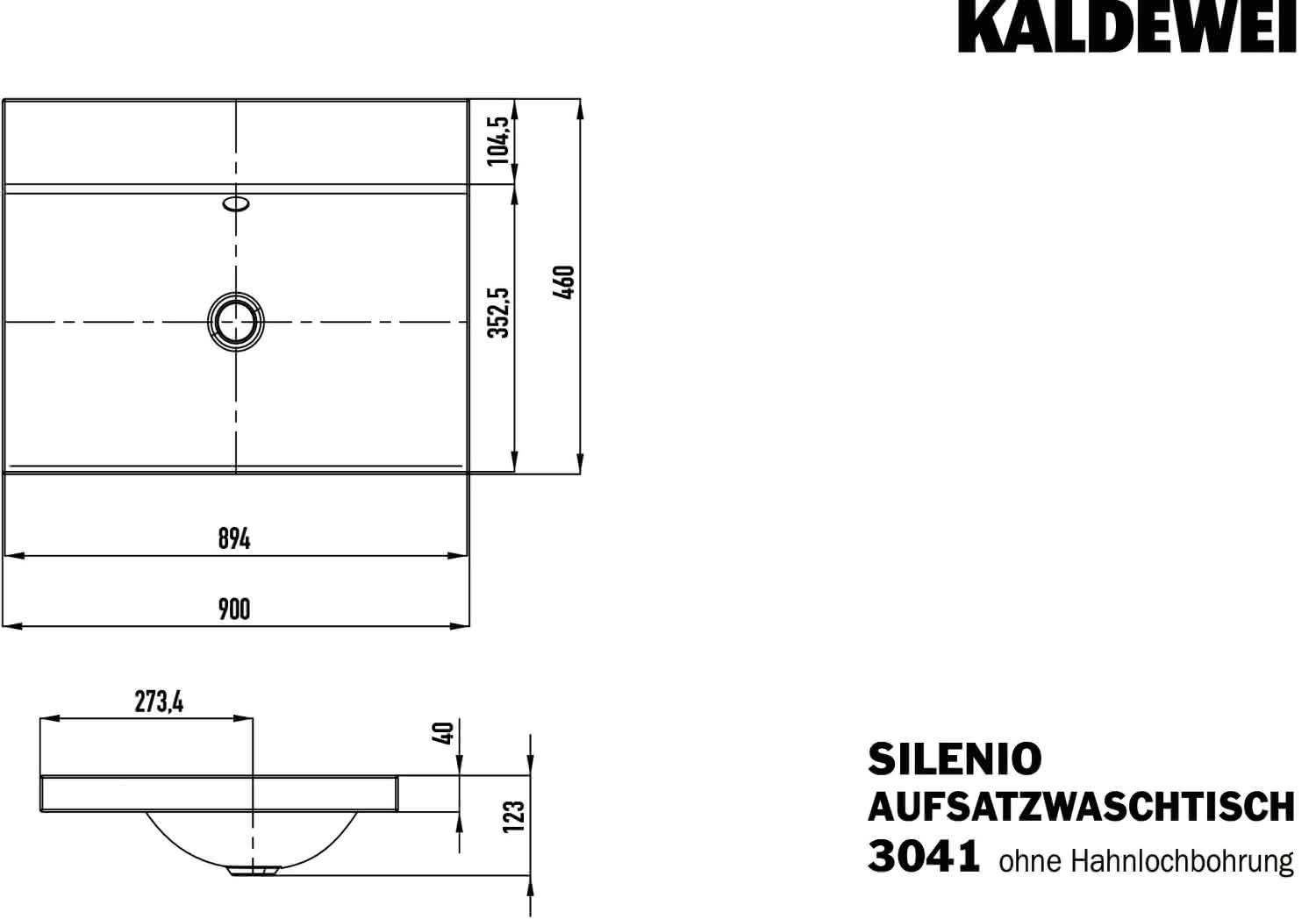 KA WB SILENIO Mod.3041,900x460mm,alpwe, PEFF,AD,oÜL