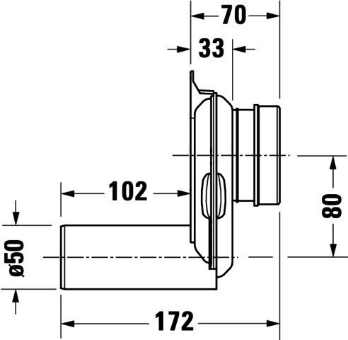 DU Absaugesiphon für Urinal ME by Starck Abgang waagrecht (verdeckt)