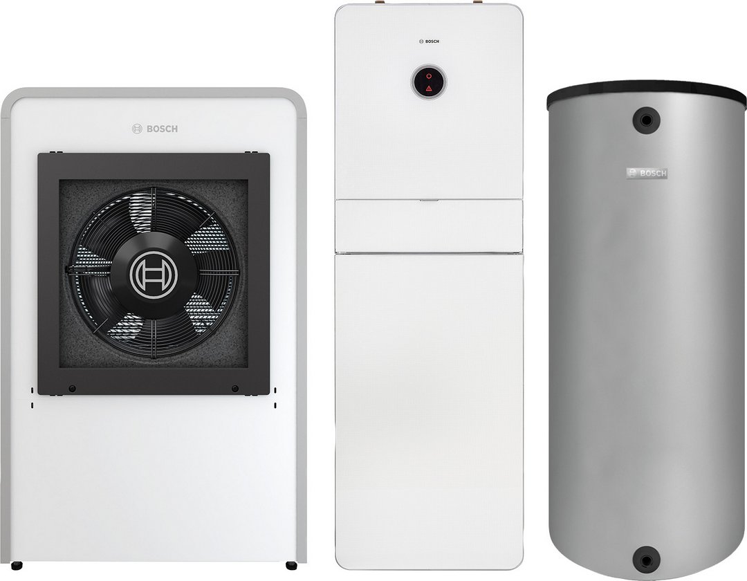 BOSCH Luftwärmepumpen-Paket JUPA CS778 CS7000iAW17IR-T, AWM17, BH 200-5 1 A