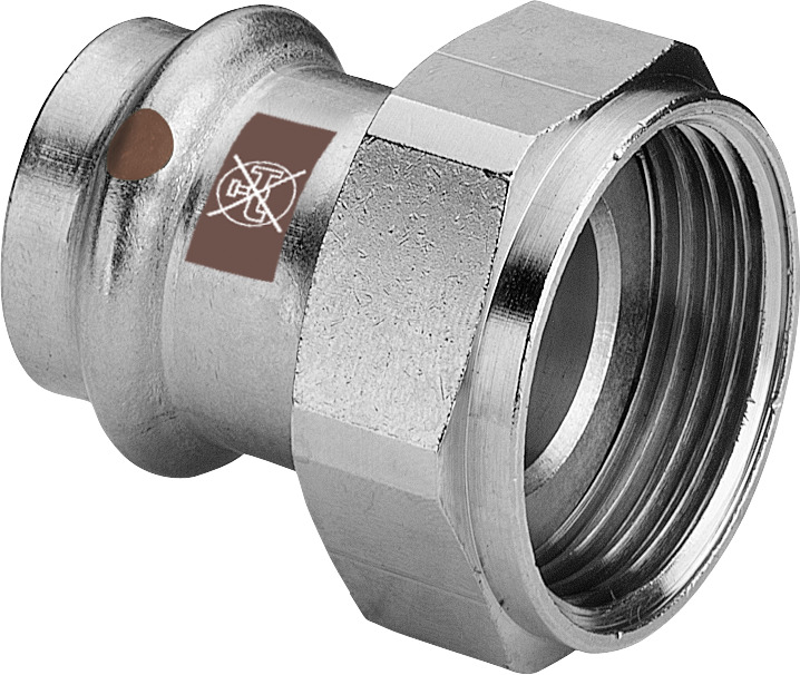 Viega Verschraubung mit SC Temponox 1763 in 28mmxG1 Stahl nichtrostend
