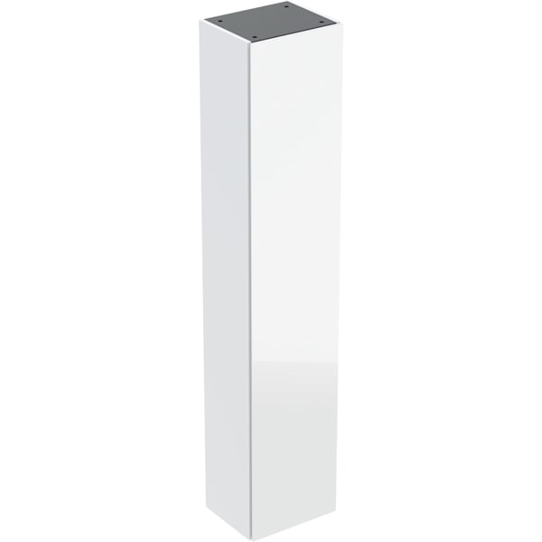 Geberit Hochschrank mit einer Tür 36x180x29,1cm, weiß hgl./Glas weiß