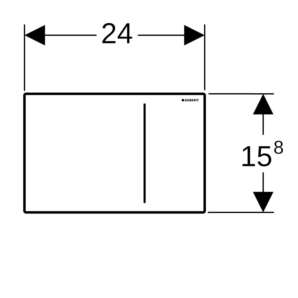 Geberit Sigma70 BetPl., für 2-Mengen-Sp. Glas lava
