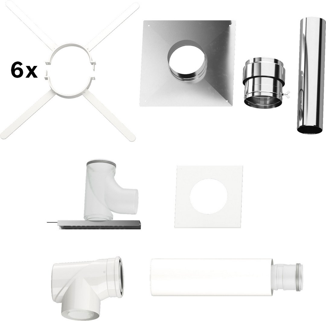 BOSCH Abgaszubehör FC-Set110-C93x (oben) Grundbausatz C93x Edelstahl, d:110/160mm