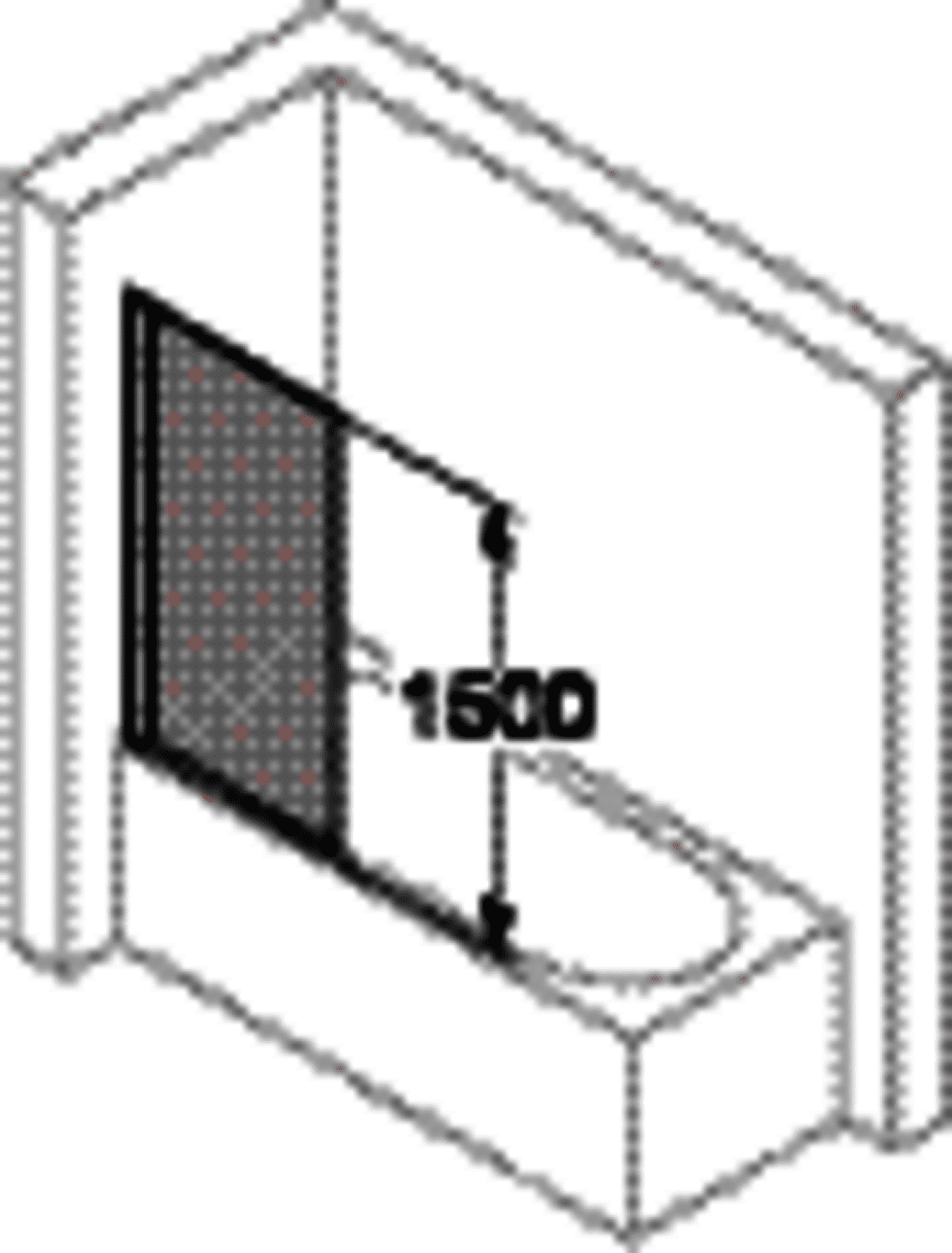 Hüppe DA 501 Design pure BW Abt. 1tlg.75 H:1500 chromglanz klar
