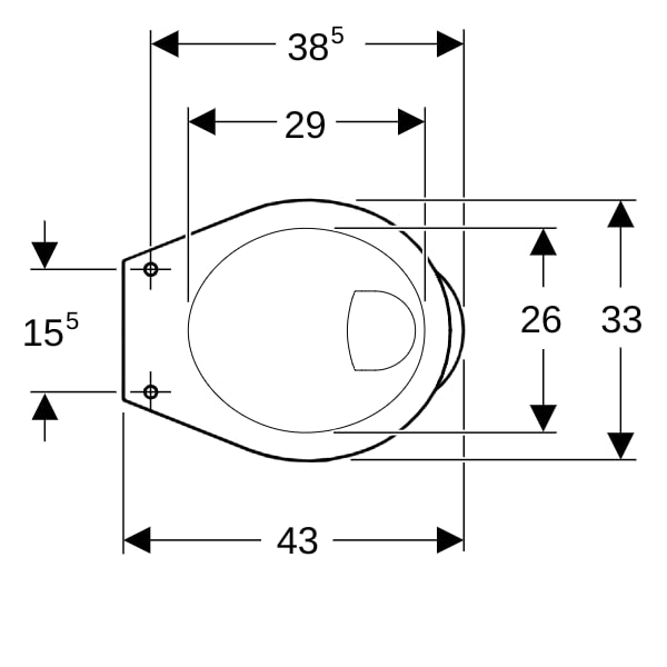 Geberit Bambini Stand-WC für Kinder Flachspüler, H:35cm, weiß