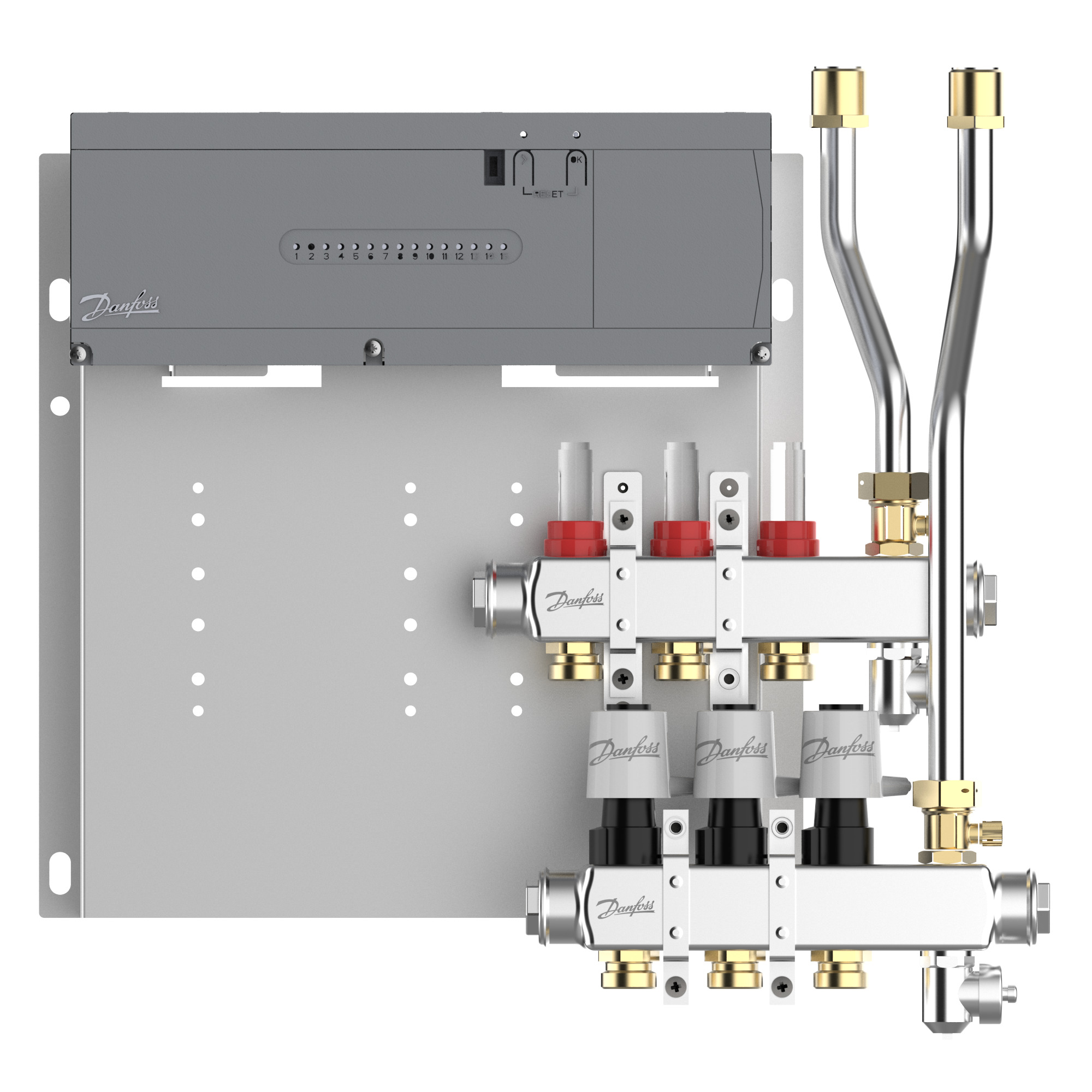 Danfoss Heizkreisverteiler Typ SGCi 3 HK u. Icon2 Hauptregler, TWA-A 230V