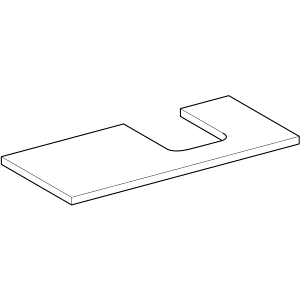 Geberit ONE WT-Pl. Aus re für AWT Schalenform 105x3x47cm, Eiche