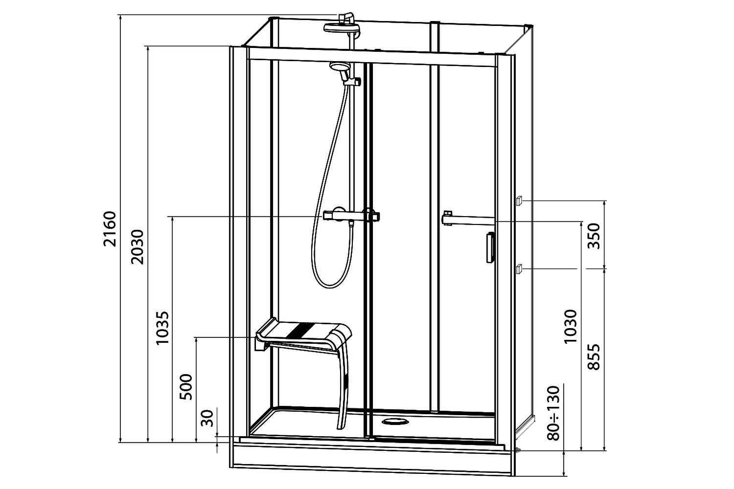 Roth Komplettdusche Vinata Comfort Ni Hoch weiß 1360x677 ESG Flow