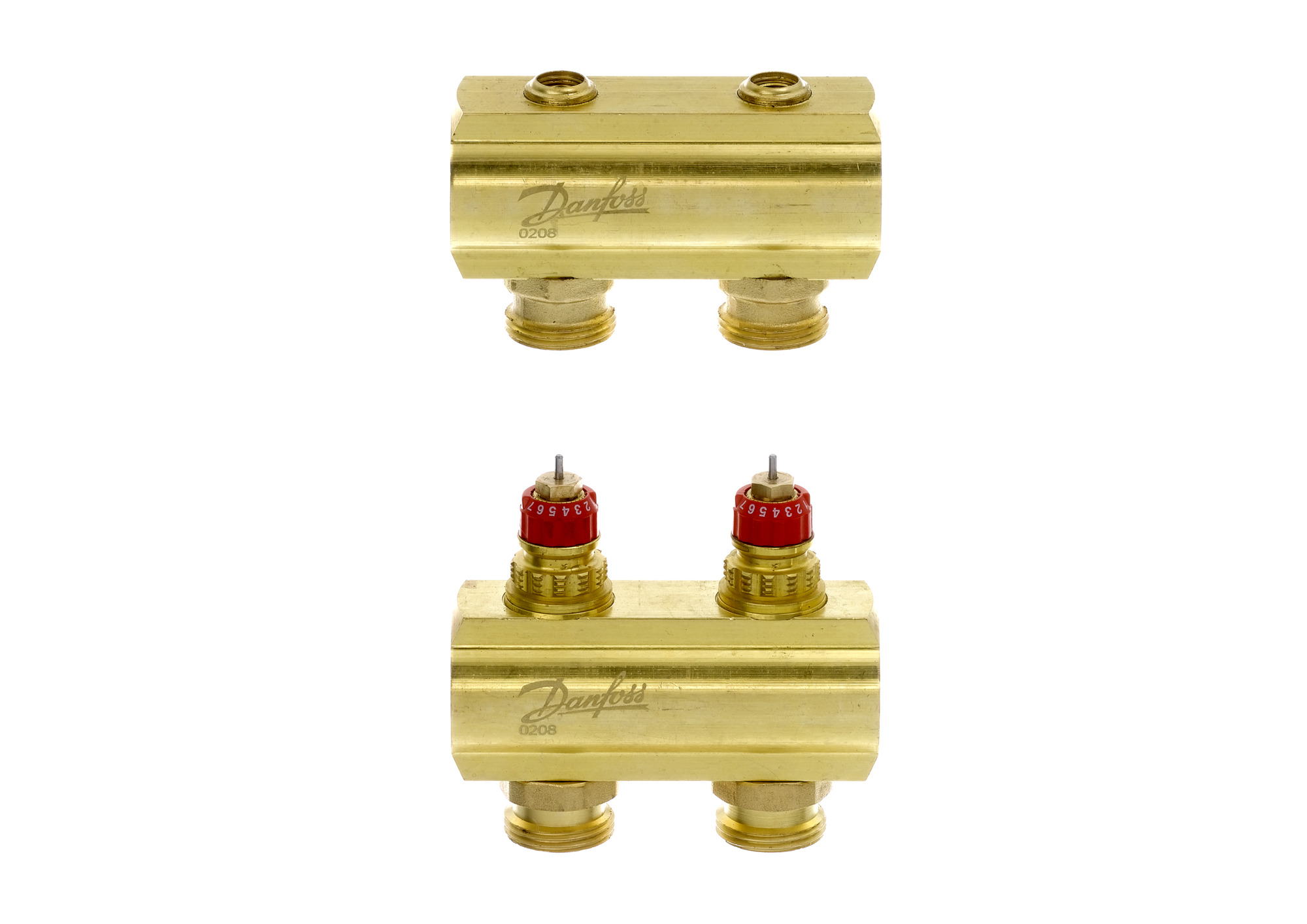 Danfoss FBH-Verteiler FHF-2 2 Kreise, ohne Durchflussanzeige