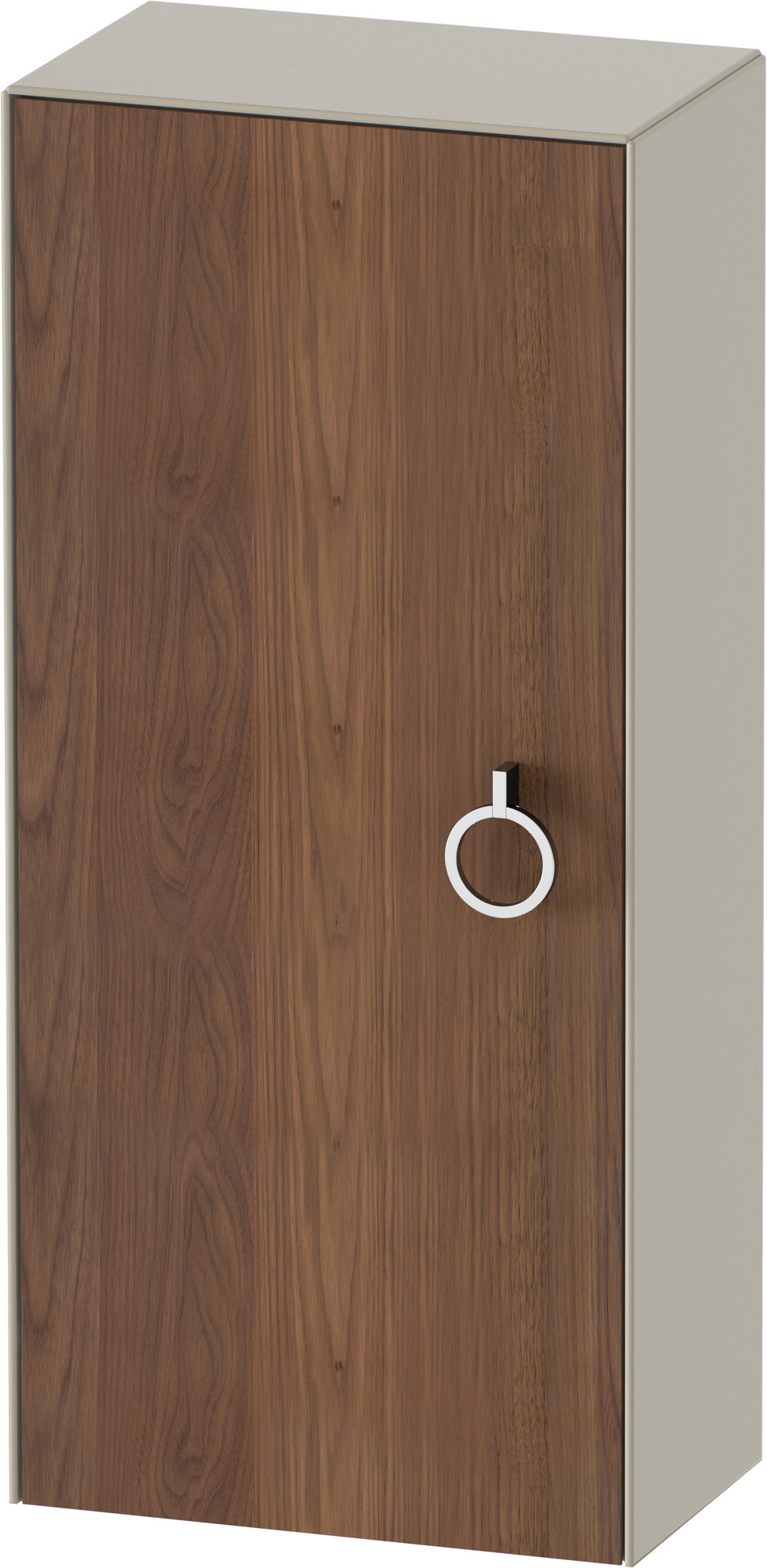 Duravit Halbhochschrank White Tulip,m.Griff TA l.,880x400x240,A.Nussb.M./Taupe Sdm.