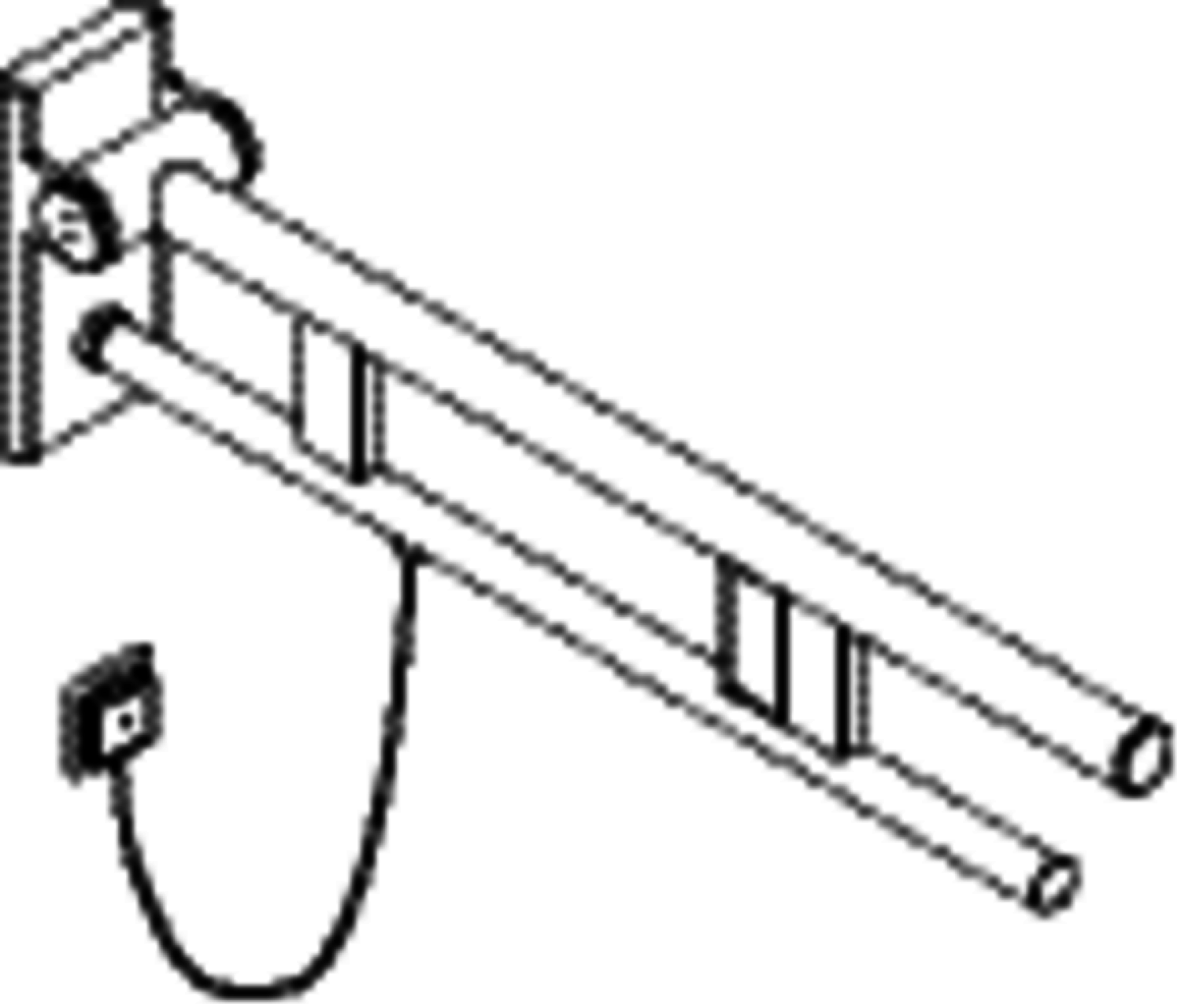 HEWI SK-Griff Duo (A), re, 700, WC-Spül (E-Ausf.),schliff