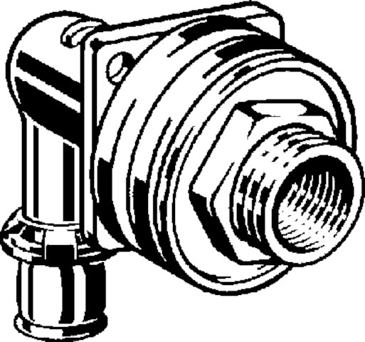 Viega Wanddurchführung mit SC Sanfix P 2132.11 in 16mm x Rp1/2 x 35mm Rotguss