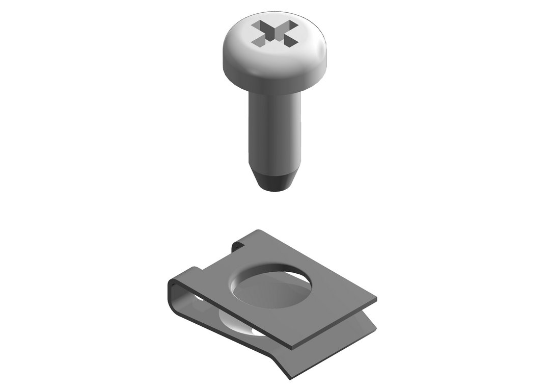 BOSCH Ersatzteil TTNR: 7736700690 Schnappmutter + Schraube 4,8x13 (2x)